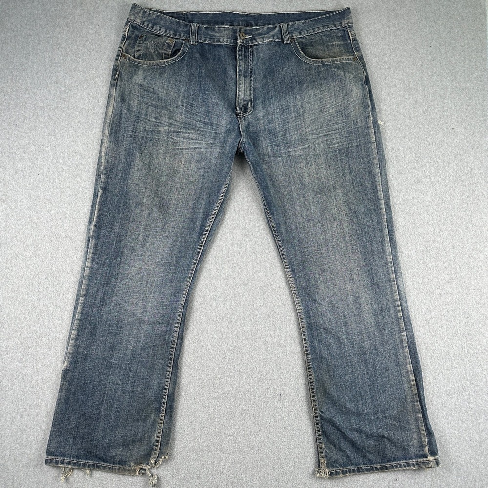 Flypaper‎ Jeans Mens 42x32 Blue Boot Cut Denim Distressed RN 114936